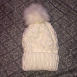 Cream winter hat